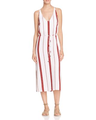 Faithfull the Brand East West Stripe Midi Dress 