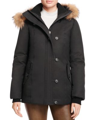 Mackage Roze Fur Trim Hooded Coat