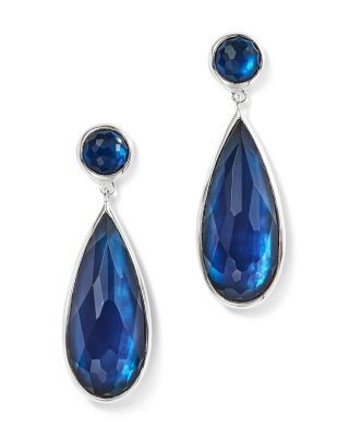 IPPOLITA Sterling Silver Rock Candy® Wonderland Elongated Snowman Earrings in Midnight 