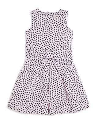 kate spade new york Girls' Bow Front Dot Jersey Dress - Sizes 7-14 