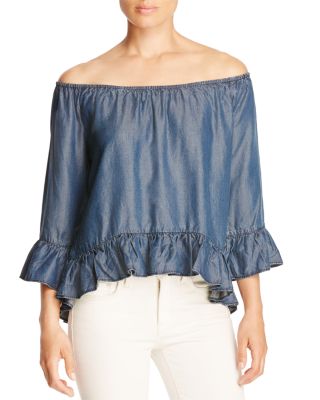 Sanctuary Ruffled Off-The-Shoulder Top