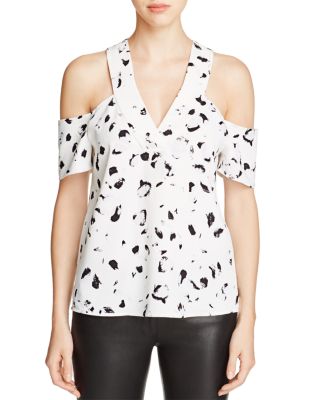 Cooper & Ella Kiara Printed Cold Shoulder Top