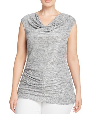 Calvin Klein Plus Metallic Cowl Neck Top