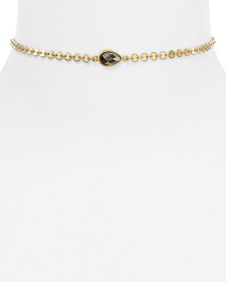 Dogeared Circle Chain Choker Necklace, 12