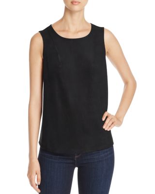 NIC and ZOE Faux Suede Front Tank