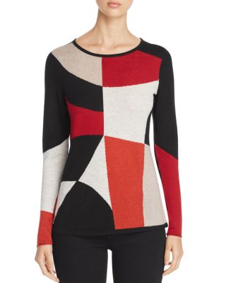 NIC and ZOE Rubied Geometric Pattern Sweater