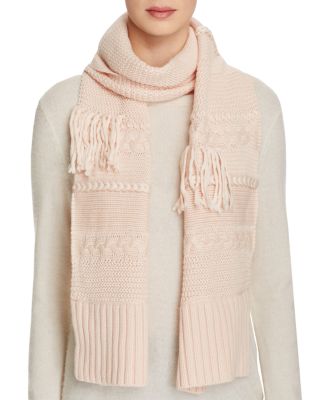 UGG® Cable Knit Fringe Scarf