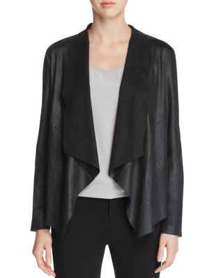 Bagatelle Draped Faux Leather Jacket