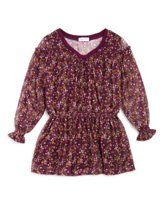 Splendid Girls' Floral Crinkle Chiffon Dress - Sizes 2-6X 