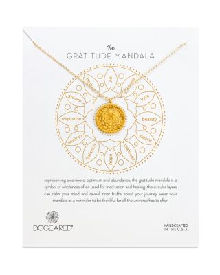 Dogeared Gratitude Mandala Necklace, 22