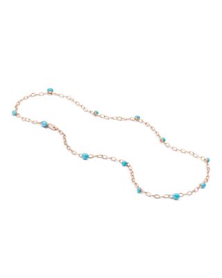 Pomellato Capri Necklace in 18K Rose Gold with Turquoise Ceramic