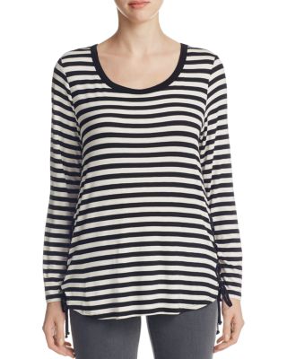 Kim & Cami Lace-Up Stripe Top - 100% Bloomingdale's Exclusive