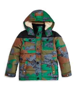 Diesel Boys' Camo Print Puffer Jacket - Sizes 4-16