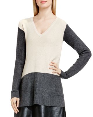 VINCE CAMUTO Waffle Knit Color Block Sweater