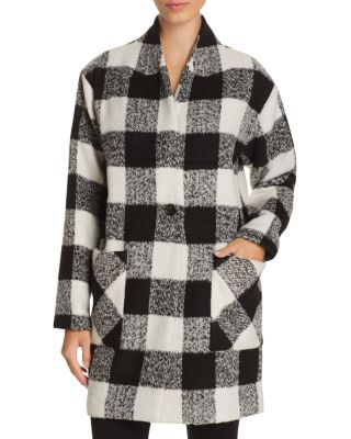 Sanctuary Check Print Cocoon Coat - 100% Bloomingdale's Exclusive