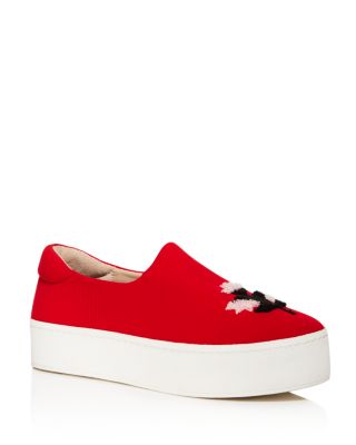 OPENING CEREMONY EMBROIDERED PLATFORM SLIP-ON SNEAKERS,49141795