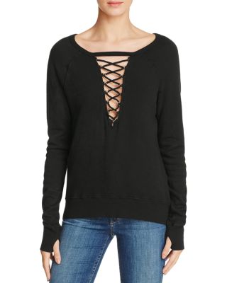 PAM & GELA Eyelet-Laced Sweatshirt