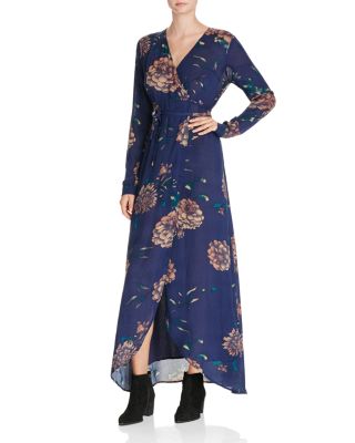 KNOT SISTERS Hazel Floral Wrap Maxi Dress