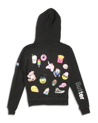 Butter Girls' Multi Patch Fleece Hoodie - Sizes S-XL