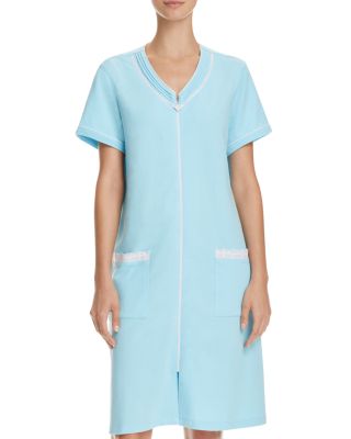 Eileen West Terry Short Sleeve Short Zip Robe