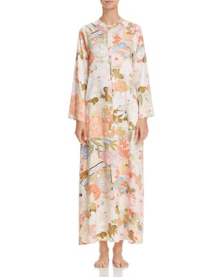 Natori Yuzen Zip Caftan