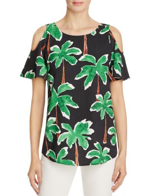 Cooper & Ella Christien Cold Shoulder Palm Tree Top