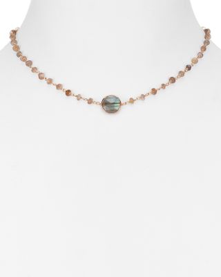 Ela Rae Libi Brown Moonstone Necklace, 14