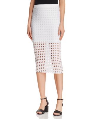 T by Alexander Wang Circular Hole Jacquard Skirt