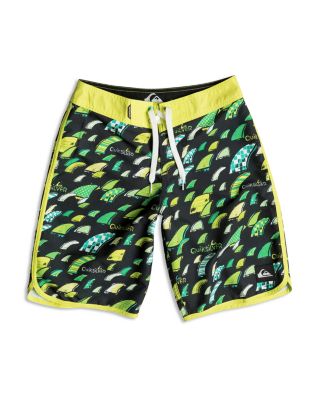 Quiksilver Boys' Fin Print Stretch Boardshorts - Sizes 2T-7