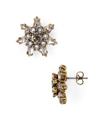 MARC JACOBS Pointy Strass Flower Stud Earrings 