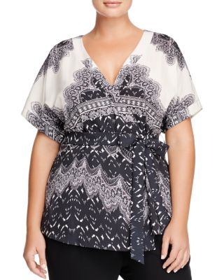 Tart Collections Plus Printed Lace Ann Top