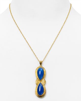 Yuwei Double Teardrop Necklace, 18