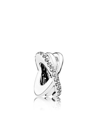 PANDORA Charm - Sterling Silver & Cubic Zirconia Galaxy Entwined Spacer Charm, Moments Collection