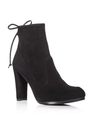 Stuart Weitzman Mitten Ankle Tie High Heel Booties