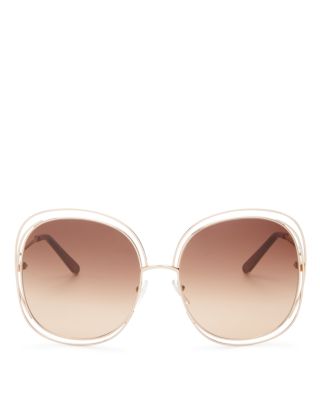 Chloé Carlina Square Oversized Sunglasses, 62mm