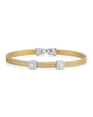 ALOR Diamond Yellow Cable Bangle