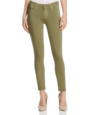 PAIGE Verdugo Ankle Skinny Jeans in Sahara Green