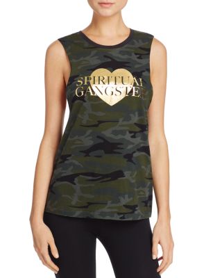 Spiritual Gangster Love Camouflage Tank