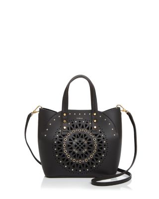 Furla Aurora Small Laser Cut Leather Tote