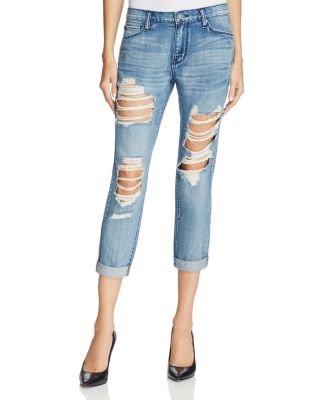 Pistola Emery Destructed Girlfriend Jeans in Filio