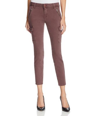 Mavi Juliette Cargo Pants in Dark Wine Twill