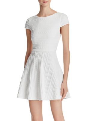 Alice and Olivia Shane Textured Skater Dress