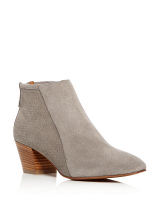 Aquatalia Farrow Weatherproof Embossed Mid Heel Booties