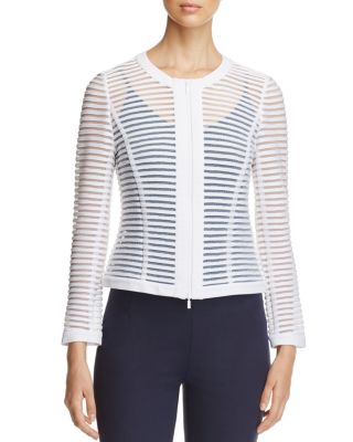 Lafayette 148 New York Catrice Sheer Stripe Jacket