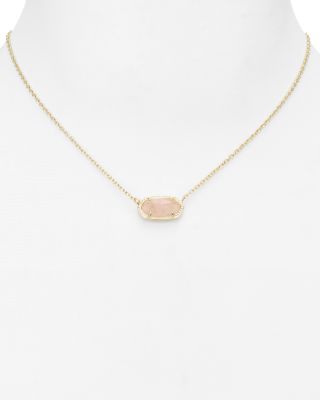 Kendra Scott Signature Elisa Necklace, 15 In Rose Quartz