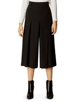 KAREN MILLEN Pleated Wide Leg Culottes