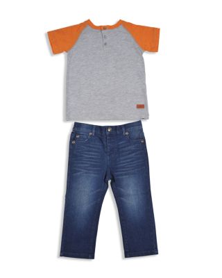 7 For All Mankind Boys' Colorblock Henley Tee & Jeans Set - Sizes 2T-4T