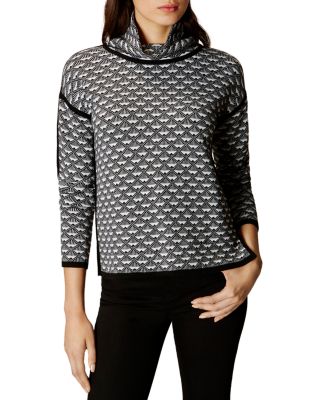 KAREN MILLEN Geometric Print Sweater