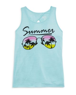 Flowers by Zoe Girls' Summer Shades Cutout Tank - Sizes S-XL