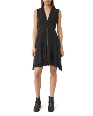 ALLSAINTS JAYDA SILK DRESS,WD366K